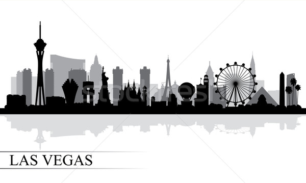 Las Vegas city skyline silhouette background Stock photo © Ray_of_Light