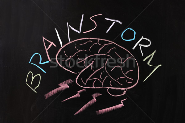 Negocios escrito carta cerebro Foto stock © raywoo