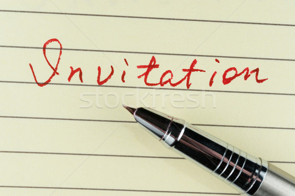 Invitation word Stock photo © raywoo