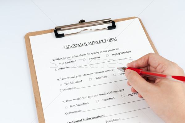 Customer survey form Stock photo © raywoo