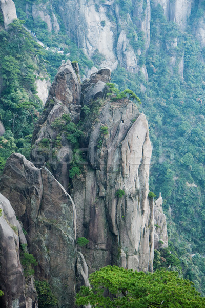 Park tájkép hegy zöld utazás kő Stock fotó © raywoo