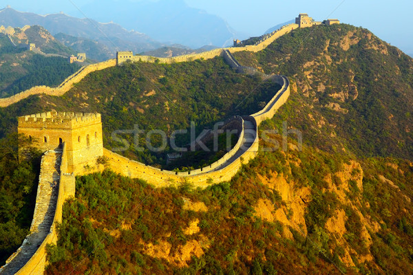 Great wall China piatră cărămidă chinez Asia Imagine de stoc © raywoo