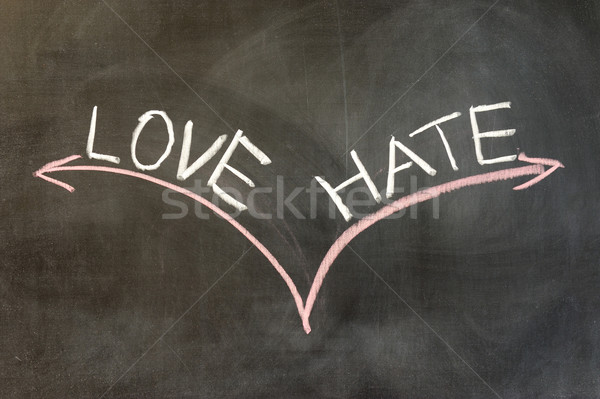 Miłości nienawiści streszczenie piśmie list Zdjęcia stock © raywoo