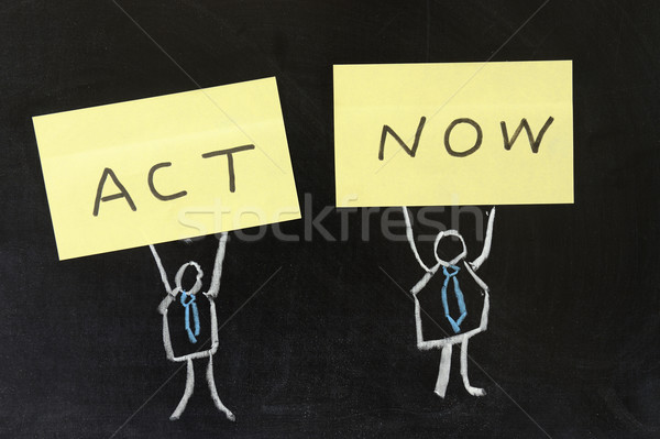 Act now Stock photo © raywoo