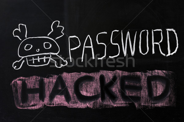 Сток-фото: пароль · рисунок · мелом · интернет · голову · информации · совета