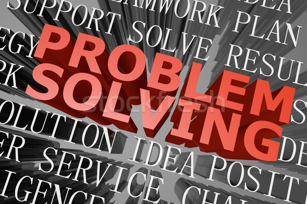 Problem solving word cloud Stock photo © raywoo