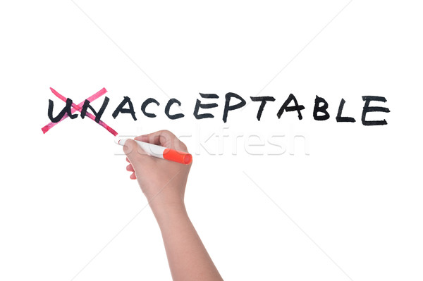 Unacceptable to acceptable concept Stock photo © raywoo