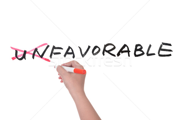 Unfavorable to favorable concept Stock photo © raywoo