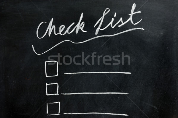 Stock foto: Tafel · Zeichnung · überprüfen · Liste · Business · schriftlich