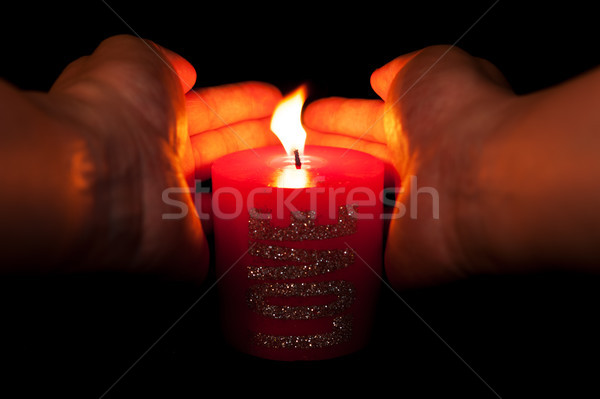 Red candle Stock photo © raywoo
