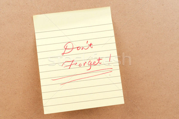 Don't forget words Stock photo © raywoo