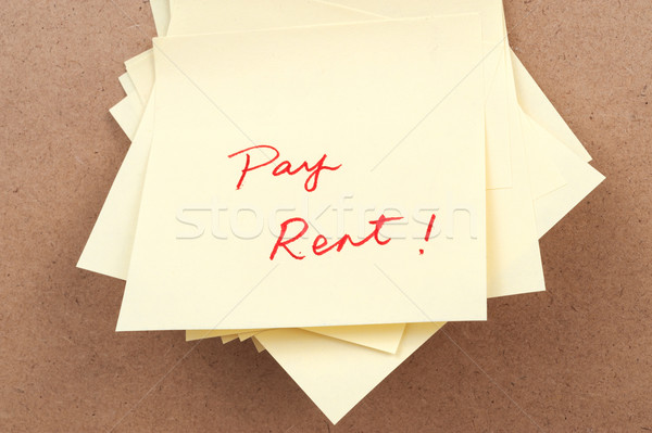 Pay rent words Stock photo © raywoo