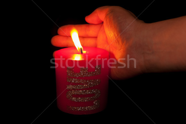 Red candle Stock photo © raywoo