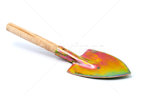 Spade witte metaal tool tuinieren Stockfoto © raywoo