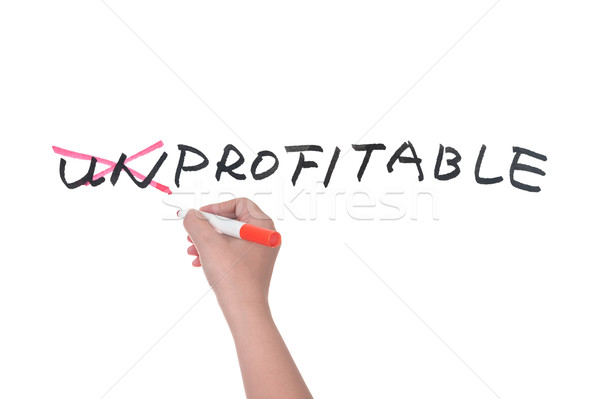 Profitable Worte schriftlich Erfolg finanziellen Stock foto © raywoo