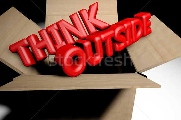 Think outside the box concept Stock photo © raywoo