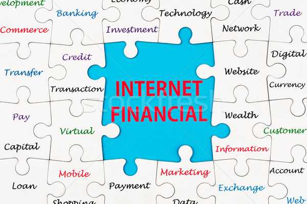 Internet financière mots groupe pièces [[stock_photo]] © raywoo