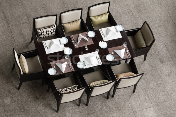 Stock photo: Dinning table and chairs