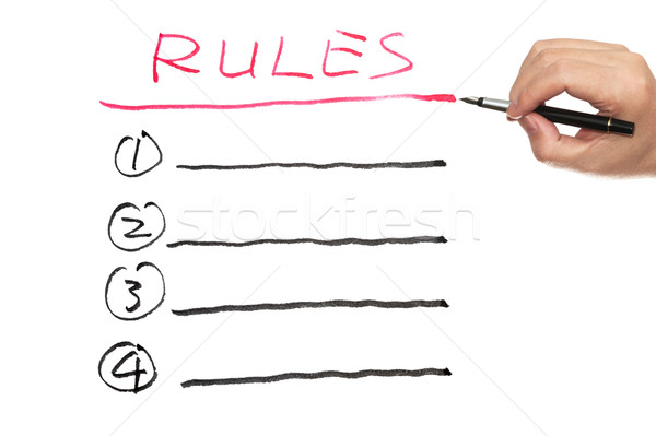 Rules list Stock photo © raywoo