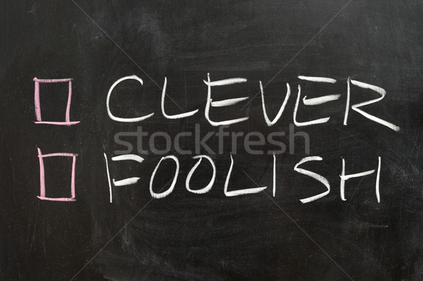 Clever or foolish Stock photo © raywoo