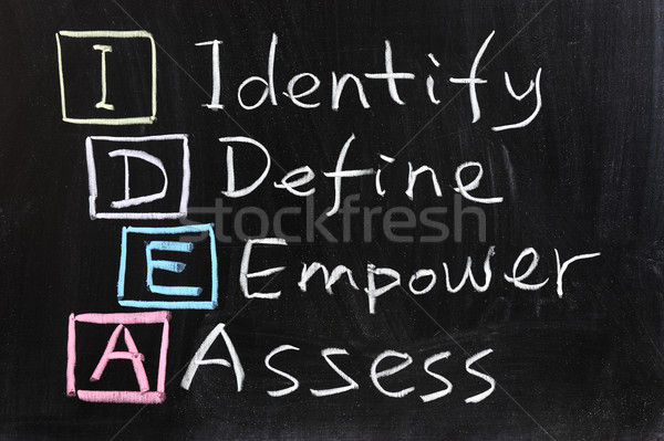 IDEA : Identify, define, empower and assess Stock photo © raywoo