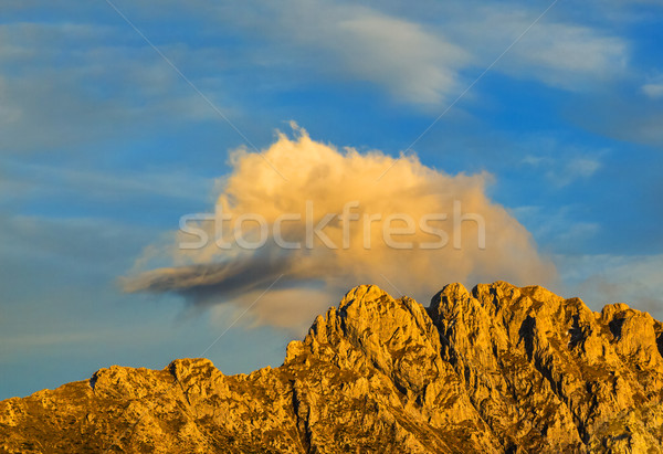 Foto d'archivio: Tramonto · cresta · bella · colori · nubi · panorama