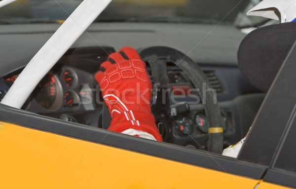 Wiecu kierowcy szczegół kabina pilota obraz wyścigu Zdjęcia stock © RazvanPhotography