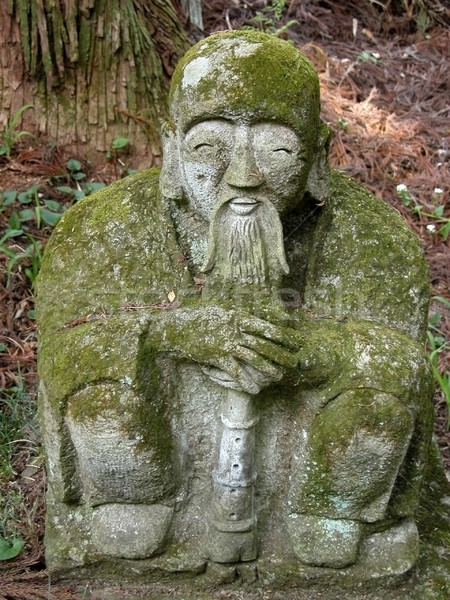 Estatua musgo edad piedra cubierto hombre Foto stock © RazvanPhotography