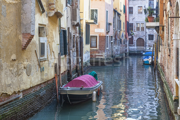 Veneciano canal edad paredes edificios agua Foto stock © RazvanPhotography