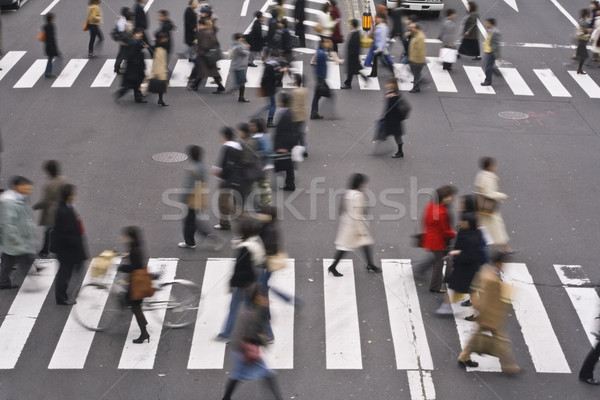 Mensen straat groep mensen abstract kruis reizen Stockfoto © RazvanPhotography