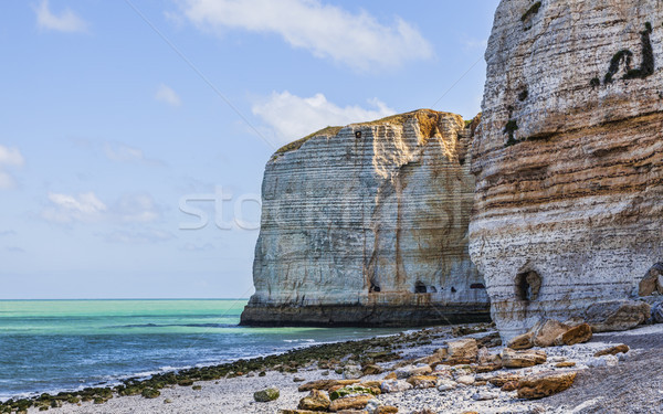 Strand Normandie Bild nördlich Frankreich Himmel Stock foto © RazvanPhotography