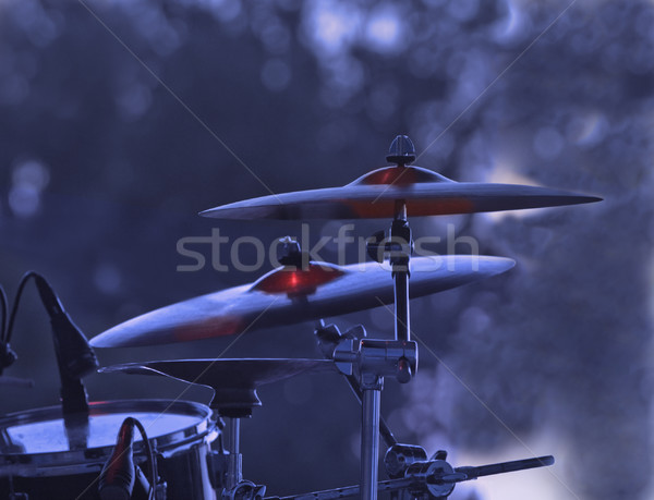 Imagem tambor rocha concerto azul etapa Foto stock © RazvanPhotography