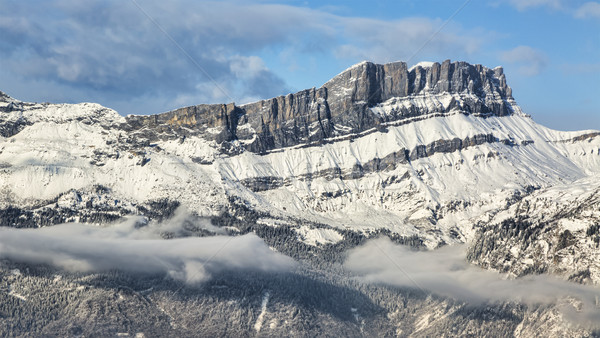 Français alpes hiver vue au-dessus plaque Photo stock © RazvanPhotography
