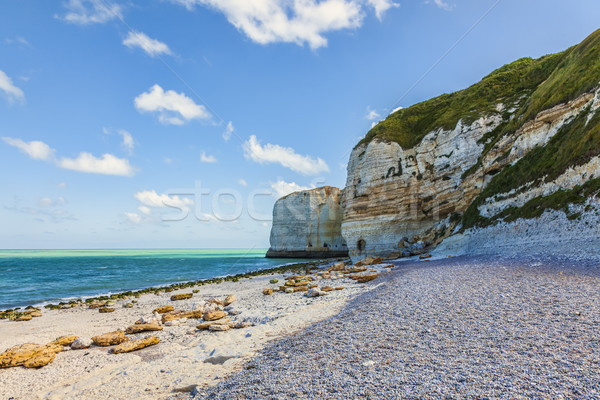 Strand Normandie nördlich Frankreich Wasser Wolken Stock foto © RazvanPhotography