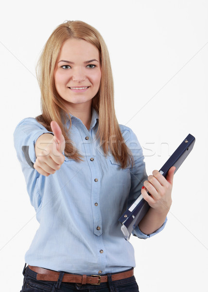 Jovem estudante menina retrato otimista Foto stock © RazvanPhotography