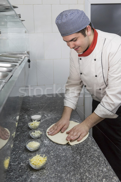 Chef Cooking Pizza Stock photo © RazvanPhotography