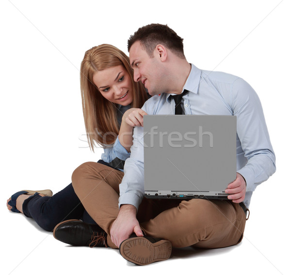 Young couple working on a laptop Stock photo © RazvanPhotography
