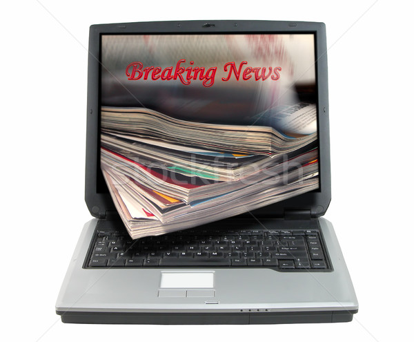 Breaking news-clipping path Stock photo © RazvanPhotography