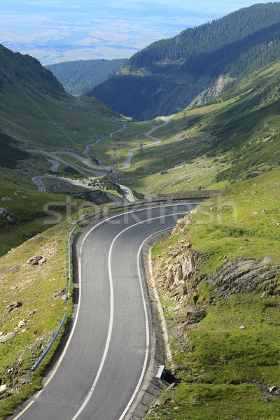 Hoog hoogte weg fragment Roemenië verkeer Stockfoto © RazvanPhotography