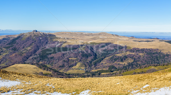Foto stock: Volcánico · paisaje · invierno · central · montanas · Europa