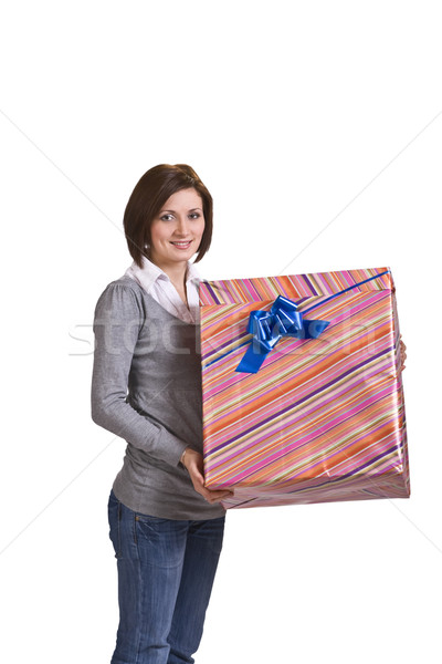 Woman with a gift box Stock photo © RazvanPhotography
