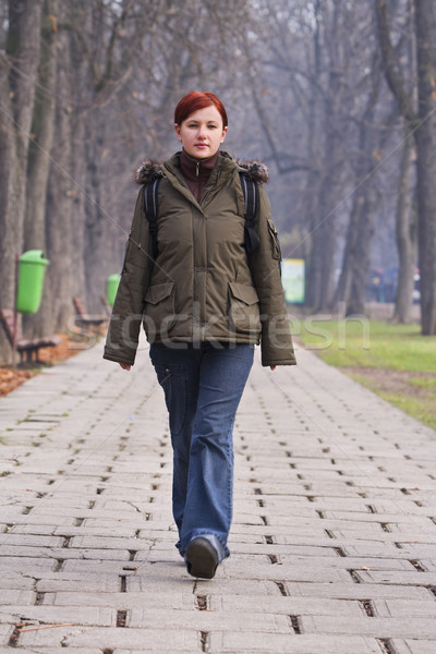 Teenager walking in a park Stock photo © RazvanPhotography