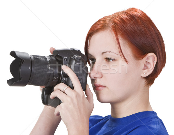 Girl photographer Stock photo © RazvanPhotography