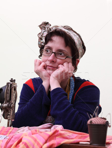 Portrait of a seamstress Stock photo © RazvanPhotography