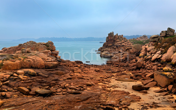 Rosa Granit Küste beeindruckend Landschaft Natur Stock foto © RazvanPhotography