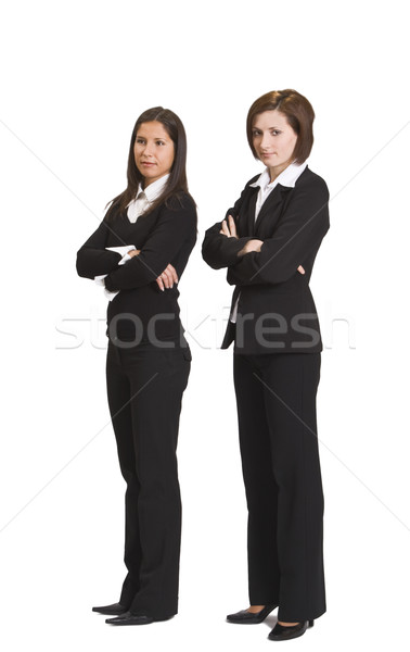 Przedsiębiorców dwa stałego w górę biały kobiet Zdjęcia stock © RazvanPhotography