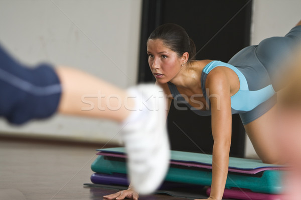 Aerobics detail afbeelding vrouw fitness Stockfoto © RazvanPhotography