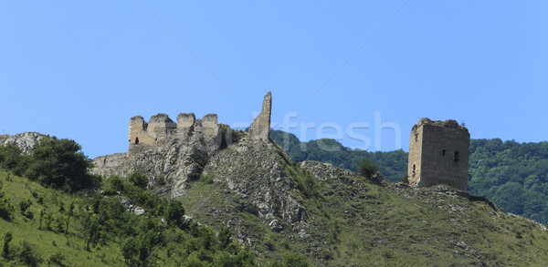 Fortezza immagine altezza due costruzione montagna Foto d'archivio © RazvanPhotography