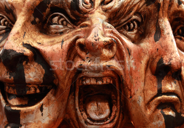 Velencei maszk közelkép kép három arckifejezések mosoly Stock fotó © RazvanPhotography