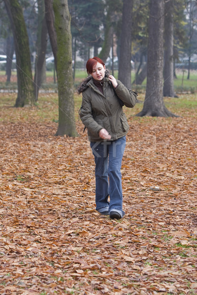 Girl in an autumn park Stock photo © RazvanPhotography